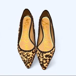 Sam Edelman Rivera leopard calf hair flats size 7 1/2